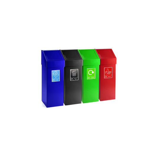 BinLogic UK: 60L Fire-Retardant Steel Push Bin