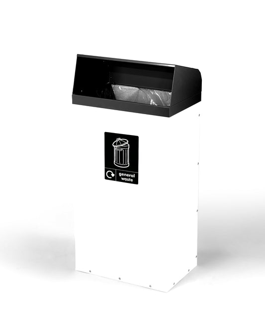 BinLogic UK: 60L Steel Recycling Bin with Open Aperture