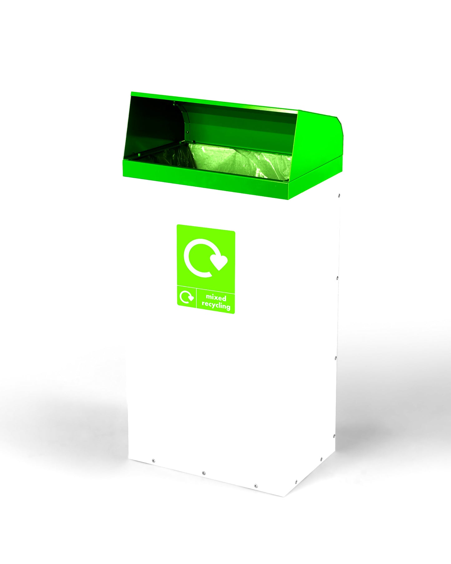 BinLogic UK: 60L Steel Recycling Bin with Open Aperture