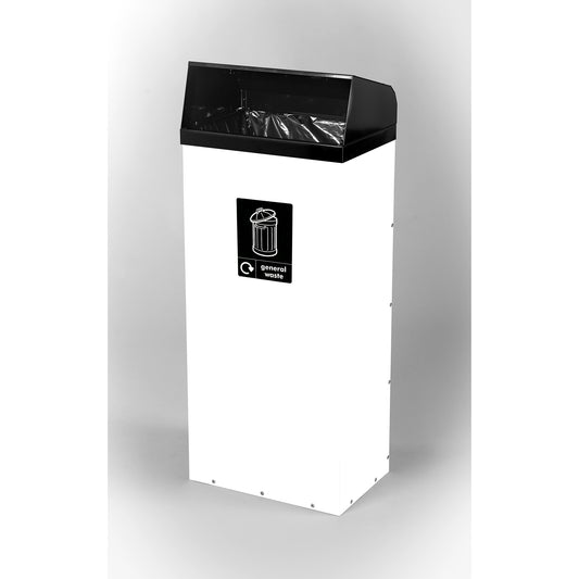 BinLogic UK: 80L Steel Recycling Bin with Open Aperture