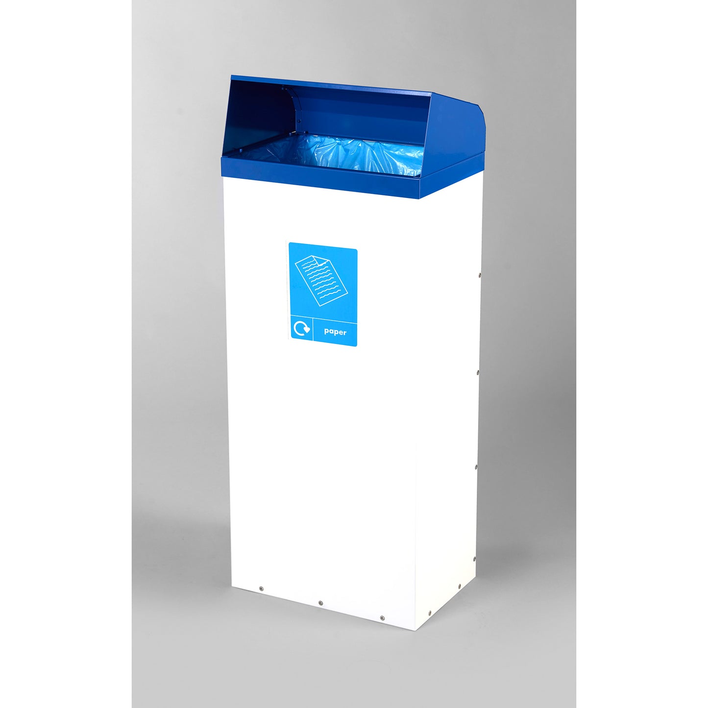 BinLogic UK: 80L Steel Recycling Bin with Open Aperture