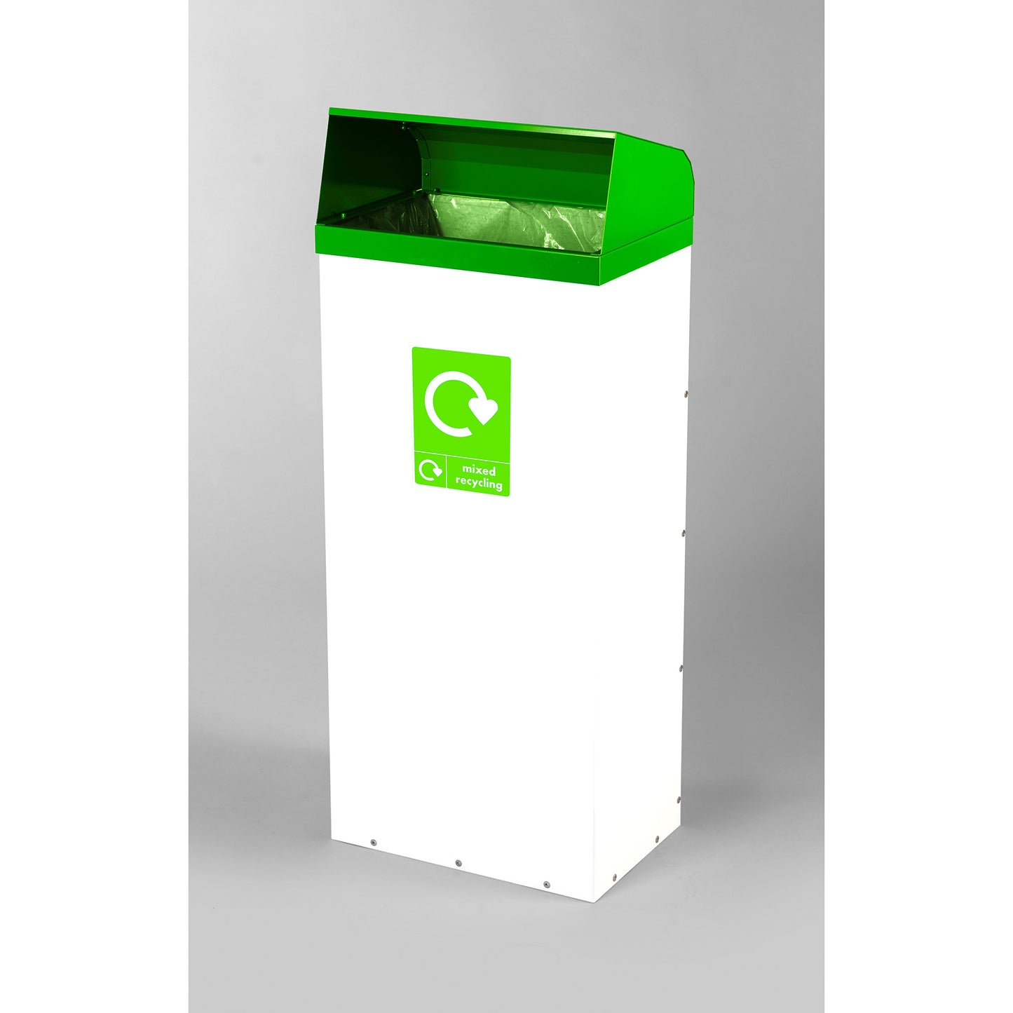 BinLogic UK: 80L Steel Recycling Bin with Open Aperture