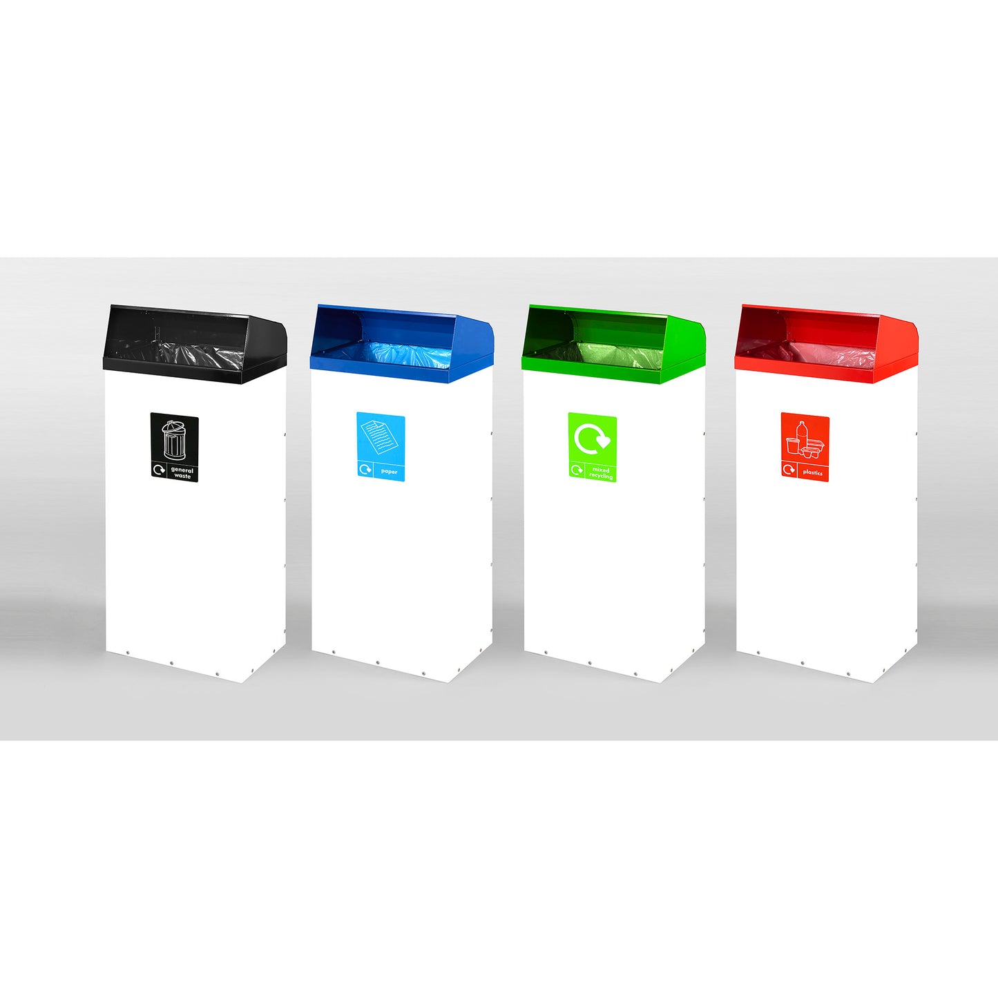 BinLogic UK: 80L Steel Recycling Bin with Open Aperture